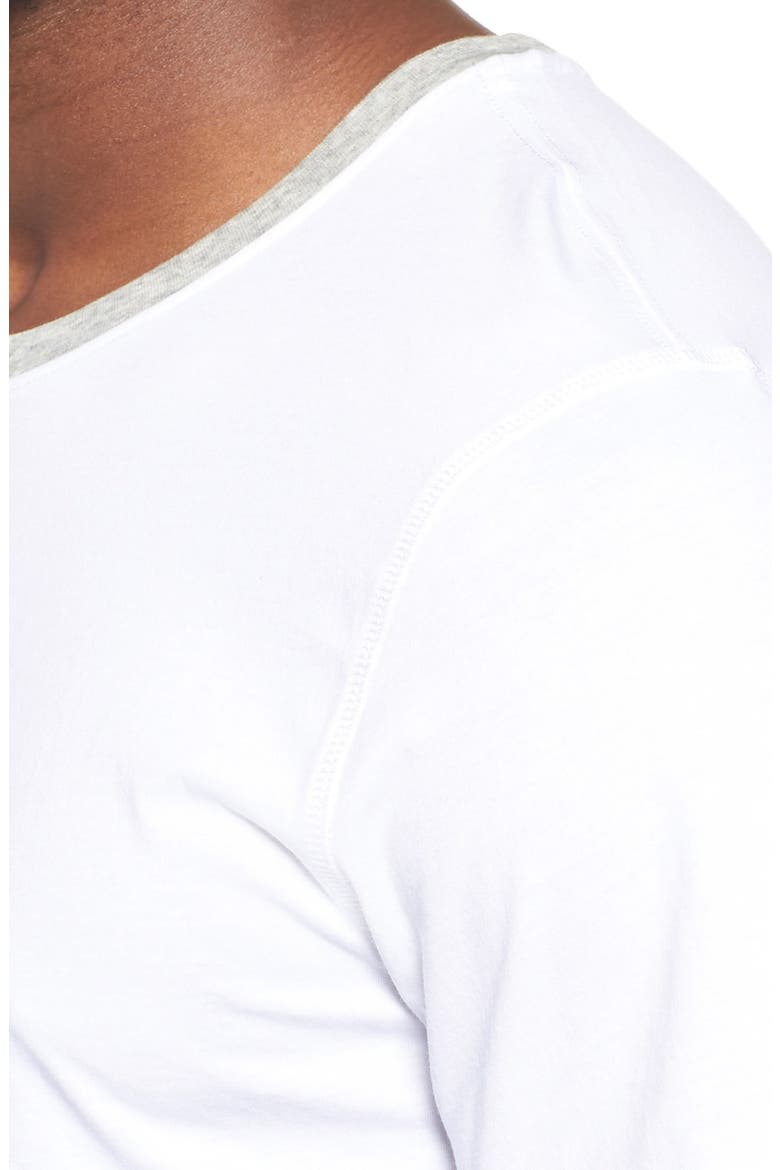 Crewneck Peruvian Pima Cotton T-Shirt, Alternate, color, WHITE
