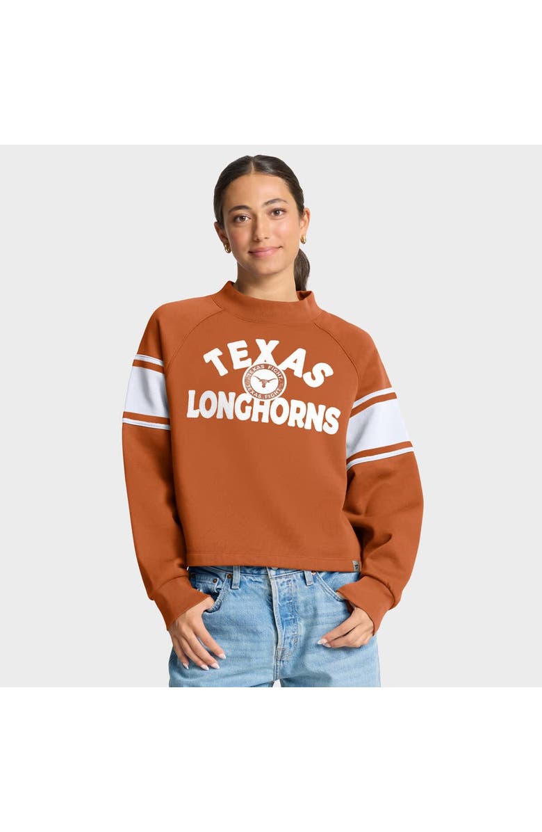 FANATICS Women's Fanatics Texas Orange Texas Longhorns Oversized Hometown Premium Punt Coverage Raglan Pullover Sweatshirt, Main, color, Burnt Orange