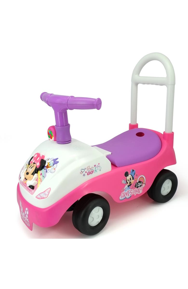 Kiddieland Disney Minnie Foldable Handle Rideon W/ Interactive Dashboard & Sounds, Main, color, Multicolored