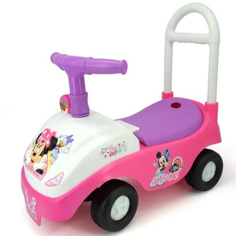 Disney Minnie Foldable Handle Rideon W/ Interactive Dashboard & Sounds