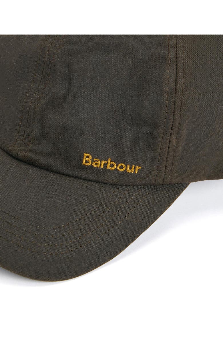 Barbour Belsay Waxed Cotton Sports Cap, Alternate, color, Olive