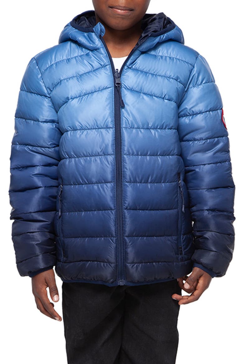 Kids' Reversible Puffer Jacket, Main, color, Navy peony