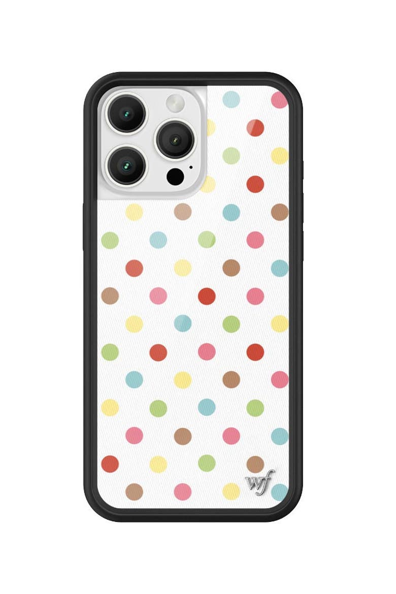 Confetti Polka Dots iPhone Case, Alternate, color, White