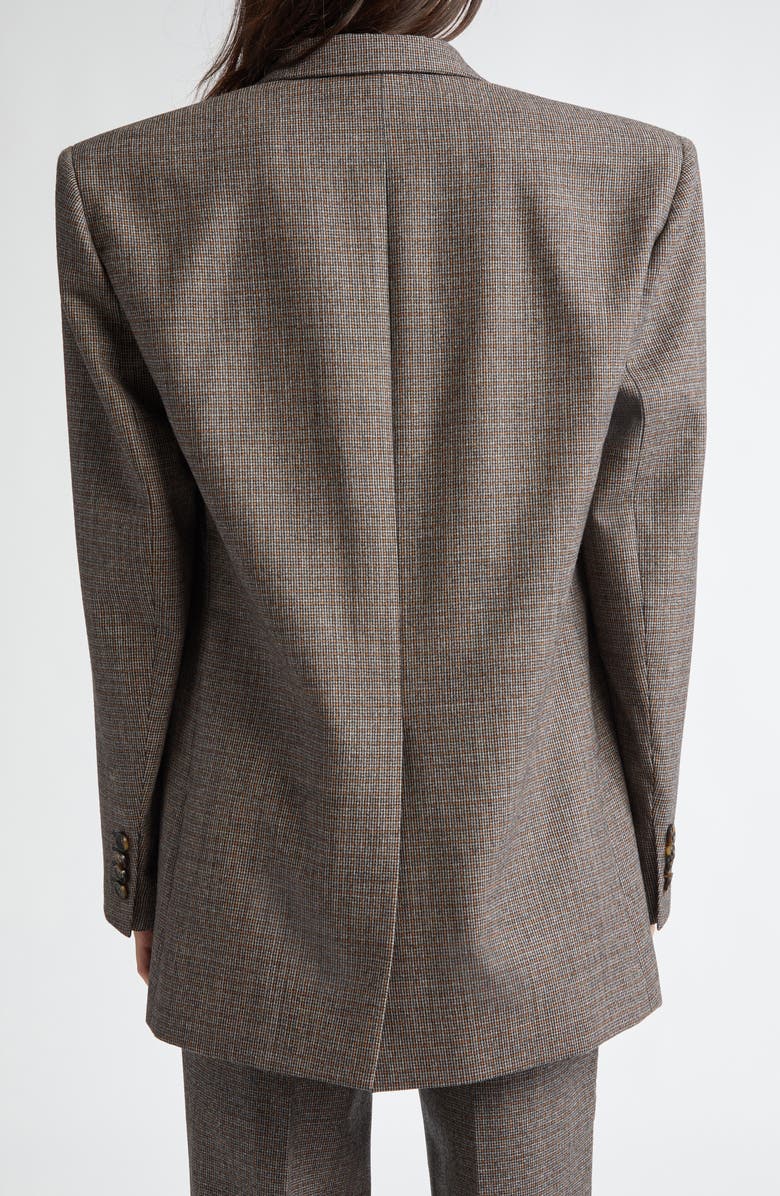 Stella McCartney Microhoundstooth Check Oversize Wool Blazer, Alternate, color,