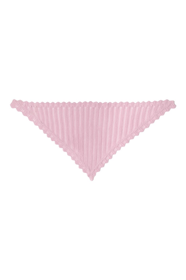 Scalloped Pointelle Triangle Scarf, Alternate, color, LILAC