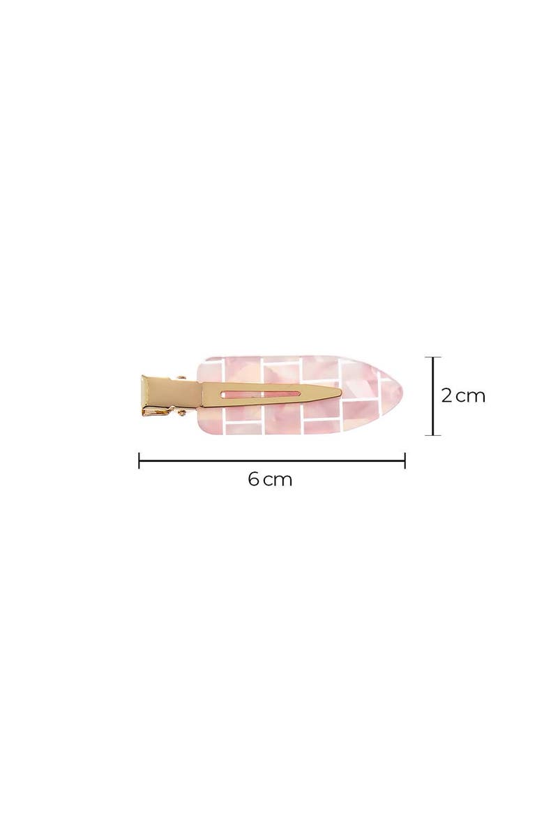 Iridescent Pastel Creaseless Clip Set, Alternate, color, Pink