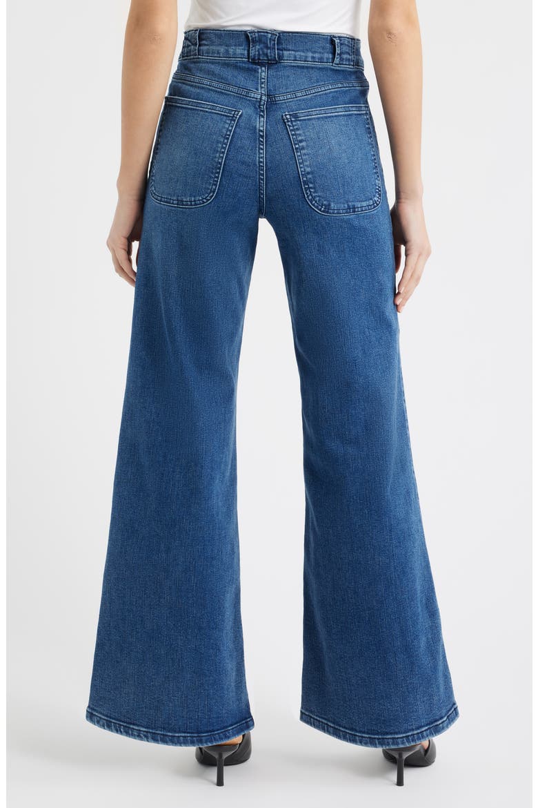 Modern Pocket High Waist Wide Leg Jeans, Alternate, color, EASE
