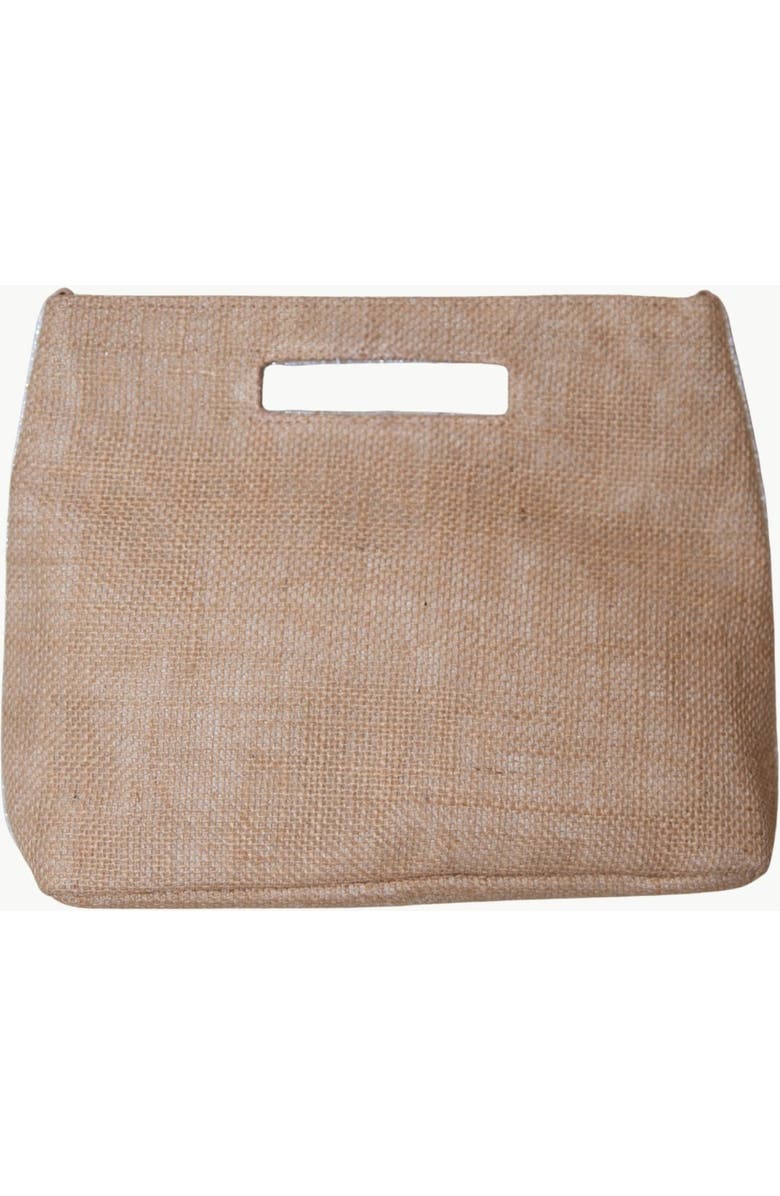 Island to East Side I Need a Rosé Handle Pouch, Fringe, Alternate, color, White