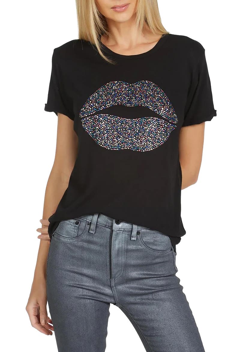 Edda Crystal Sprinkle Lip Top, Alternate, color, Black