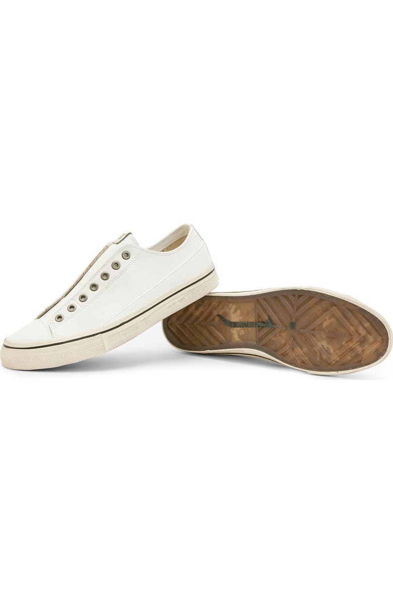 John Varvatos Laceless Low Top Sneaker, Alternate, color, White