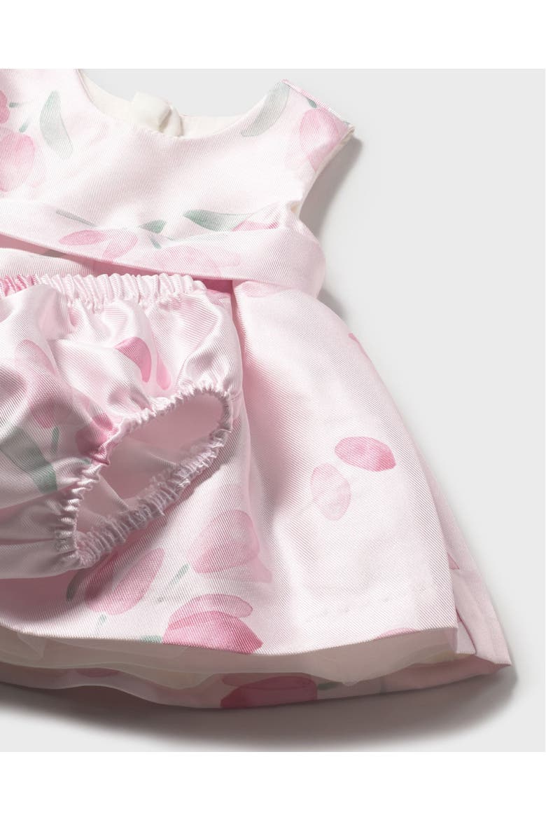 Satin Floral Dress with Nappy Cover, Alternate, color, Pink