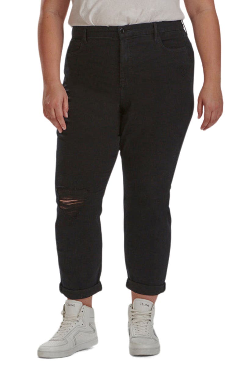 JEN7 by 7 For All Mankind Ripped Slim Boyfriend Jeans, Main, color, 