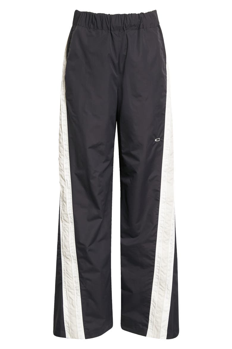 Jitsu Logo Embroidered Nylon Track Pants, Alternate, color, BLACK
