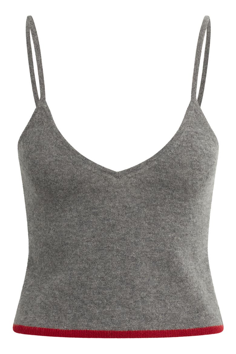 The Rebecca Cashmere Camisole Sweater, Alternate, color, DARK CHARCOAL GREY