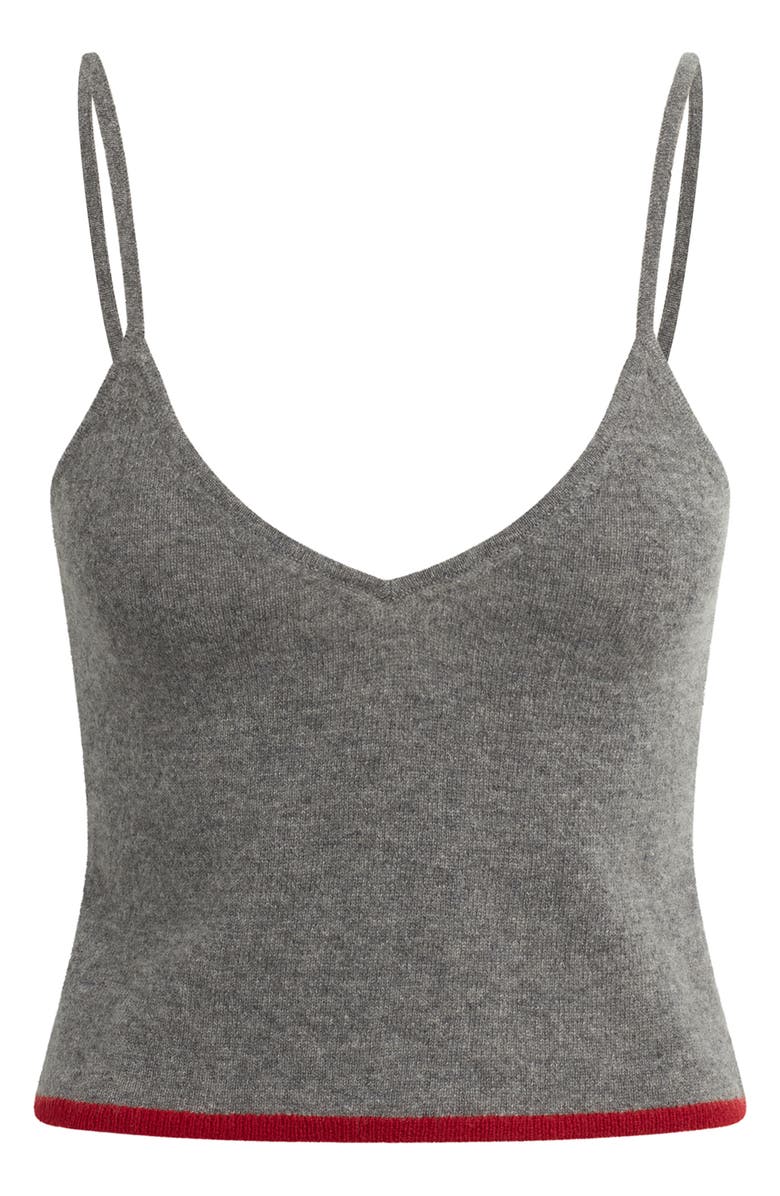 Favorite Daughter The Rebecca Cashmere Camisole Sweater, Alternate, color, Dark Charcoal Grey
