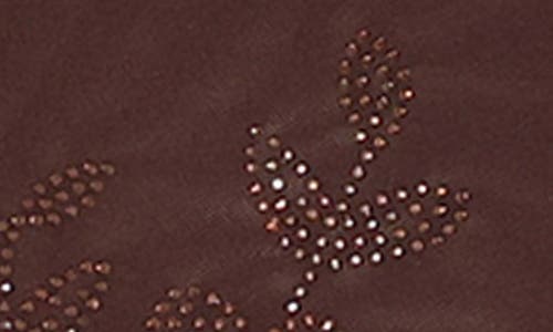 Tiger Mist Octavia Floral Embellished Mesh Camisole In Brown