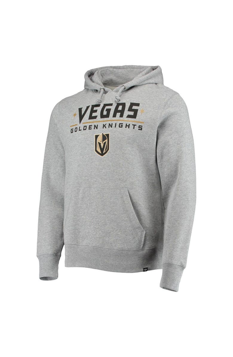 '47 Men's '47 Heathered Gray Vegas Golden Knights Pregame Headline Pullover Hoodie, Alternate, color, 
