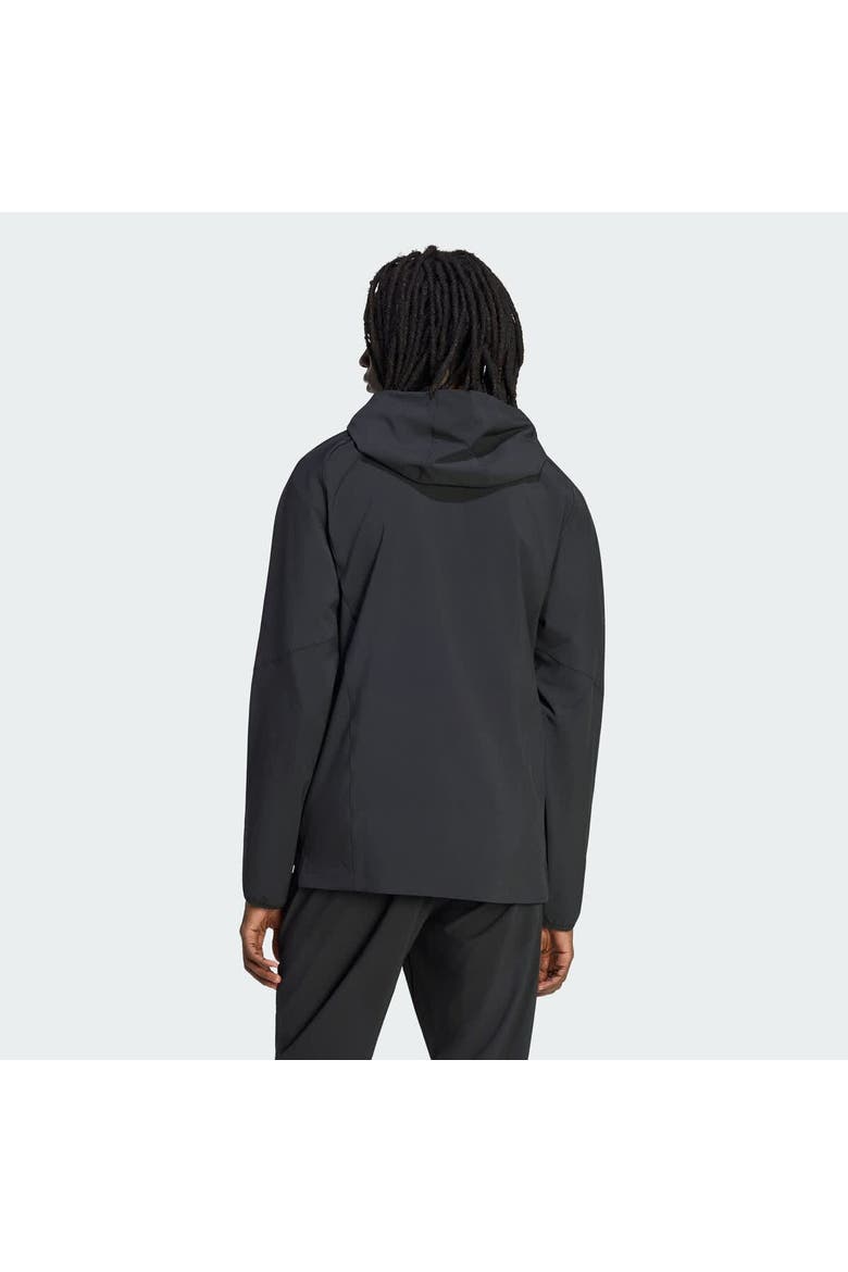 Men's adidas  Black LAFC Tiro Travel Full-Zip Hooded Windbreaker, Alternate, color, Black