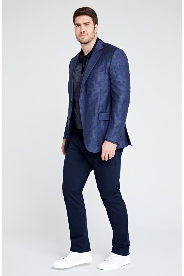 Everett Stretch Sateen Slim Straight Pants, Alternate, color, DEEP TRENCHES