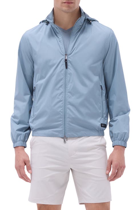 Water Repellent Packable Jacket with Removable Hood