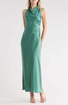 Veronica Beard Maggie Halter Neck Jacquard Dress