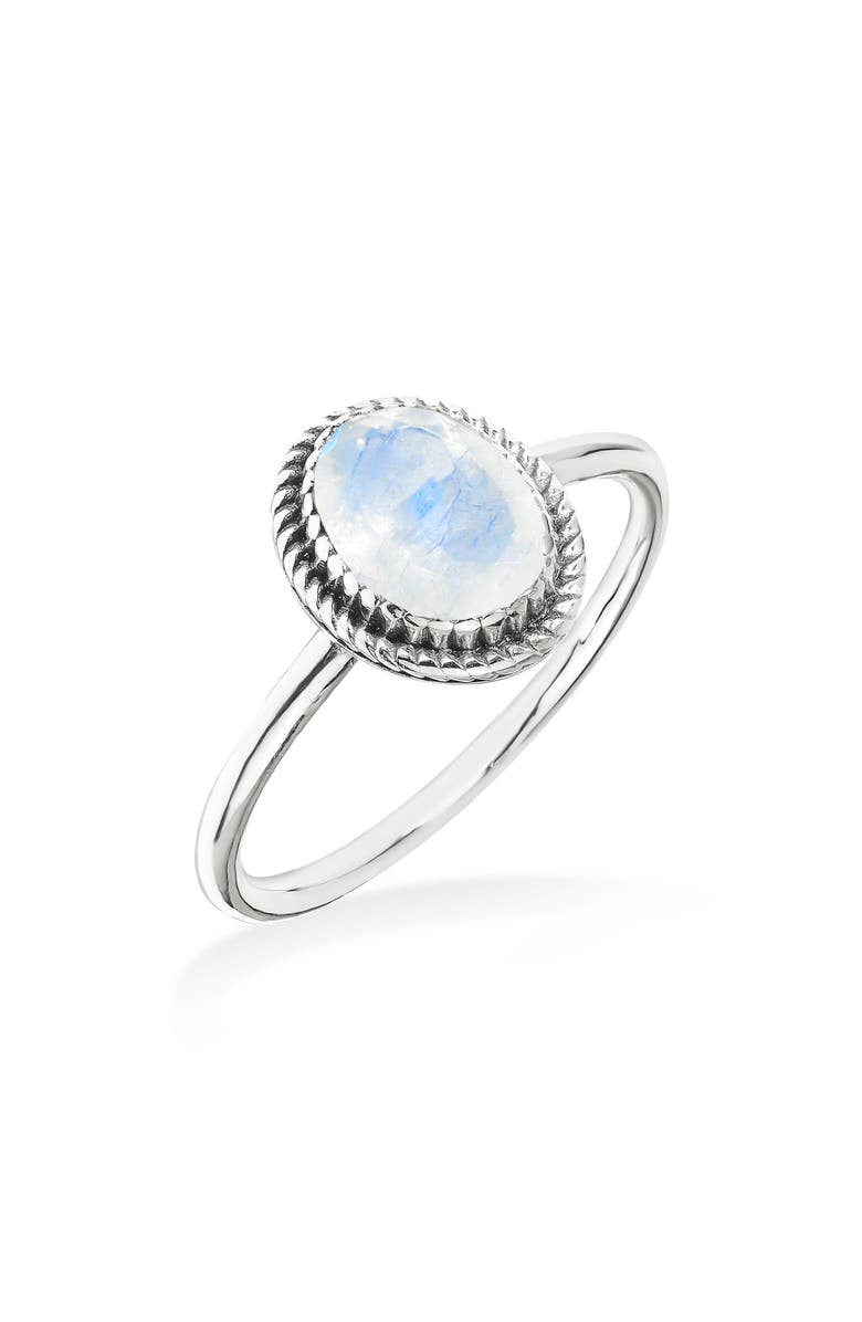 YS GEMS Oval Solitaire Ring, Alternate, color, Light Blue