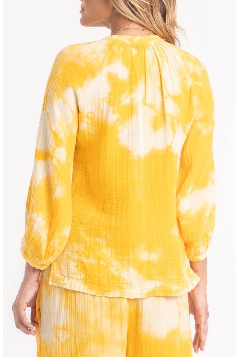 Tie Dye Gauze Top, Alternate, color, Sunflower Tie Dye