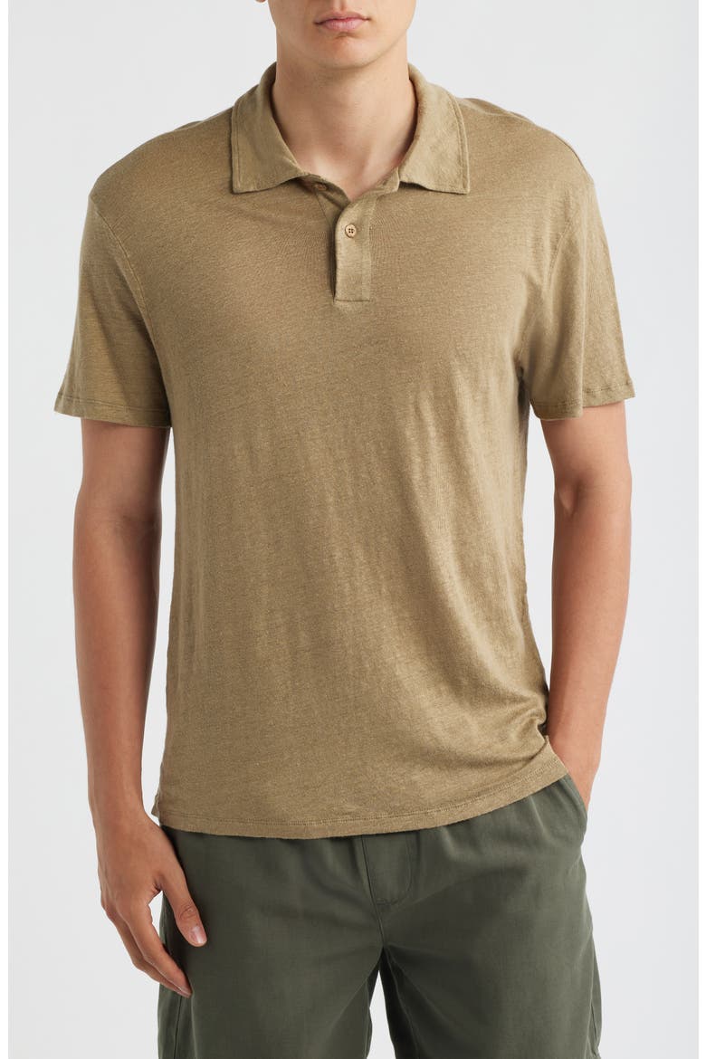 Linen Polo, Main, color, TANK