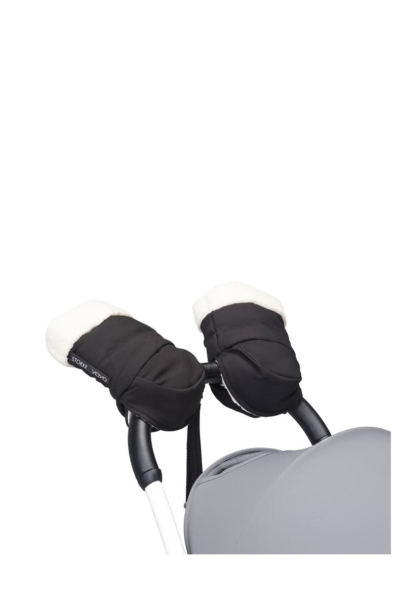 YOYO Water Repellent Stroller Mittens, Alternate, color, BLACK