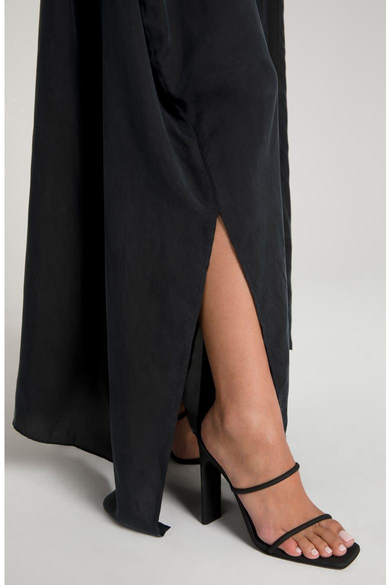 Goddess Tie Waist Robe, Alternate, color, BLACK001
