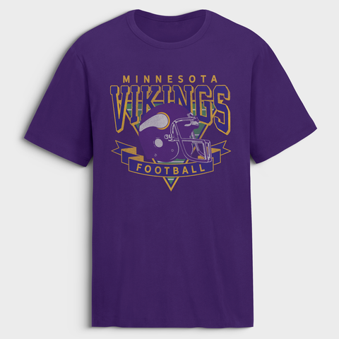 Men's Fanatics Purple Minnesota Vikings Old Fashion Rushing Legacy Cotton T-Shirt