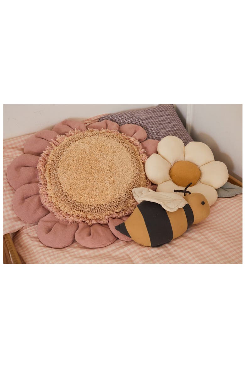 Little Daisy Cushion, Alternate, color, HONEY