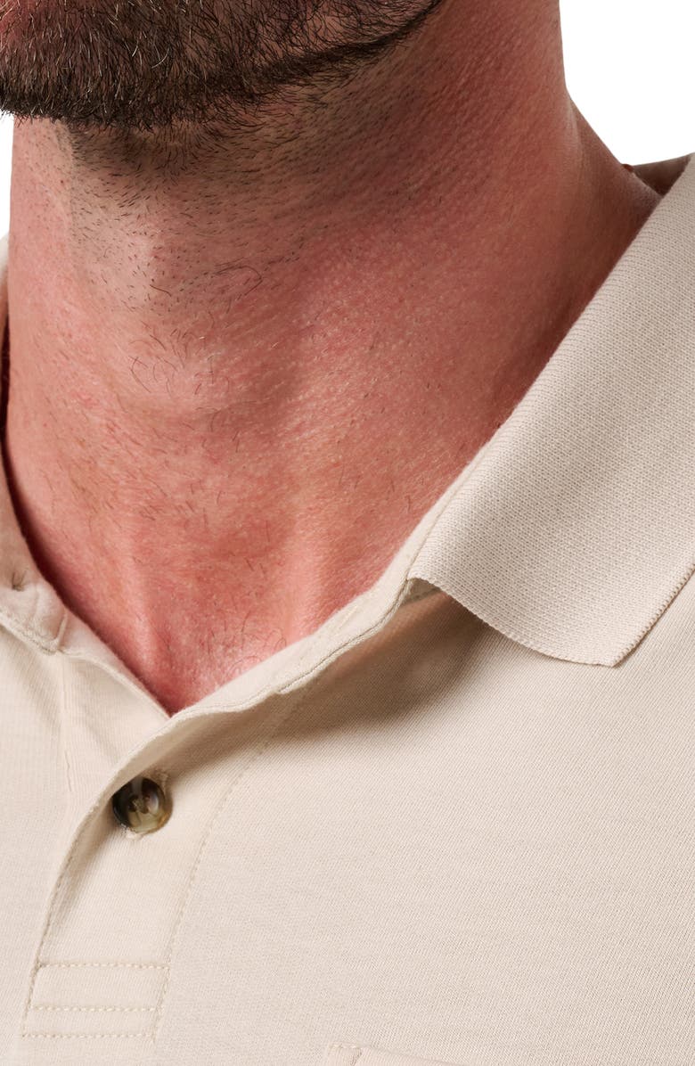 TravisMathew December First Long Sleeve Pocket Polo, Alternate, color, Italian Sand