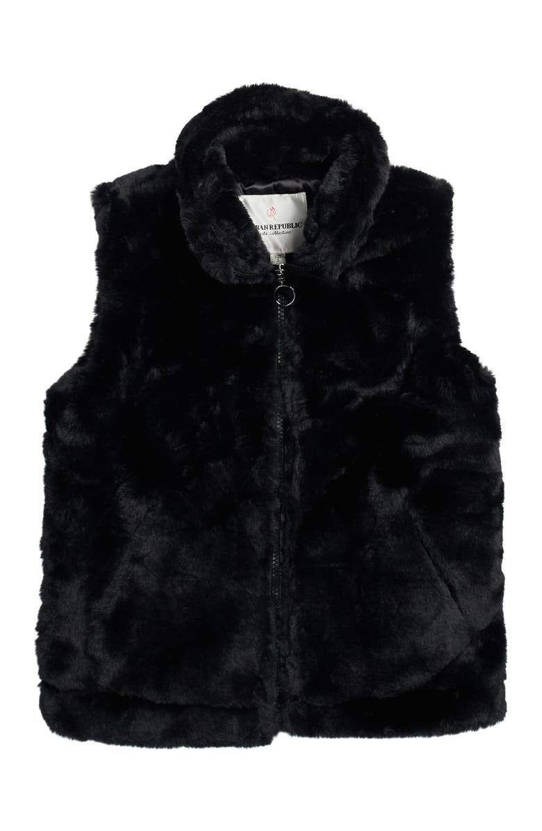 Urban Republic Kids' Faux Fur Zip Vest, Main, color,
