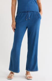 CYRUS Blanket Stitch Knit Denim Pants