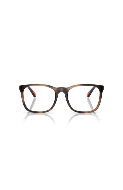 Polo Ralph Lauren 52mm Rectangle Optical Glasses In Brown
