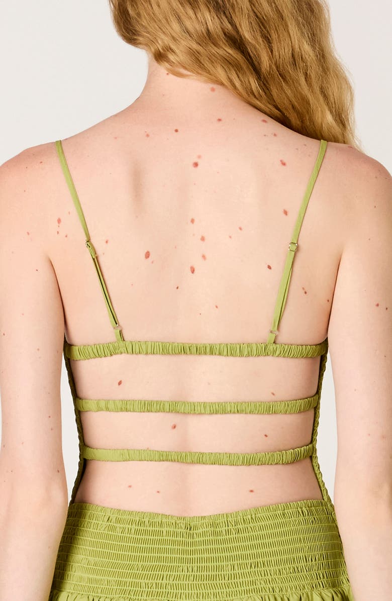 Nia Granada Open Back Cotton Midi Sundress, Alternate, color, Terragon