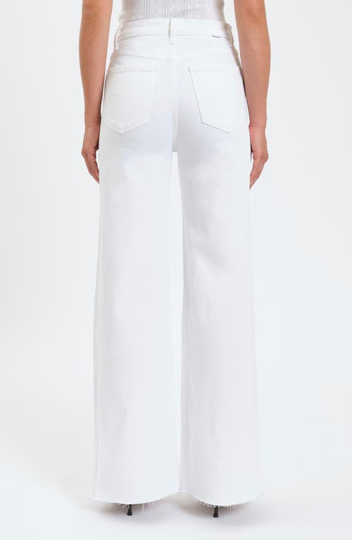 Shop Daze Far Out High Waist Raw Hem Wide Leg Jeans