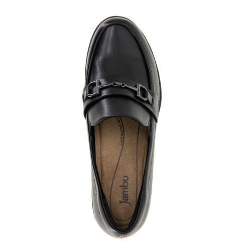 Jambu Women's Tabitha Slip On Flats In Black Leather