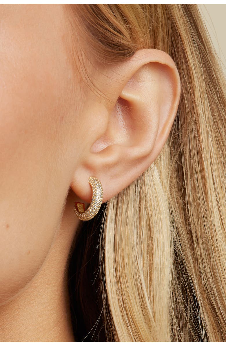 Untamed Petals Brookes Crystal Hoops, Alternate, color, Gold