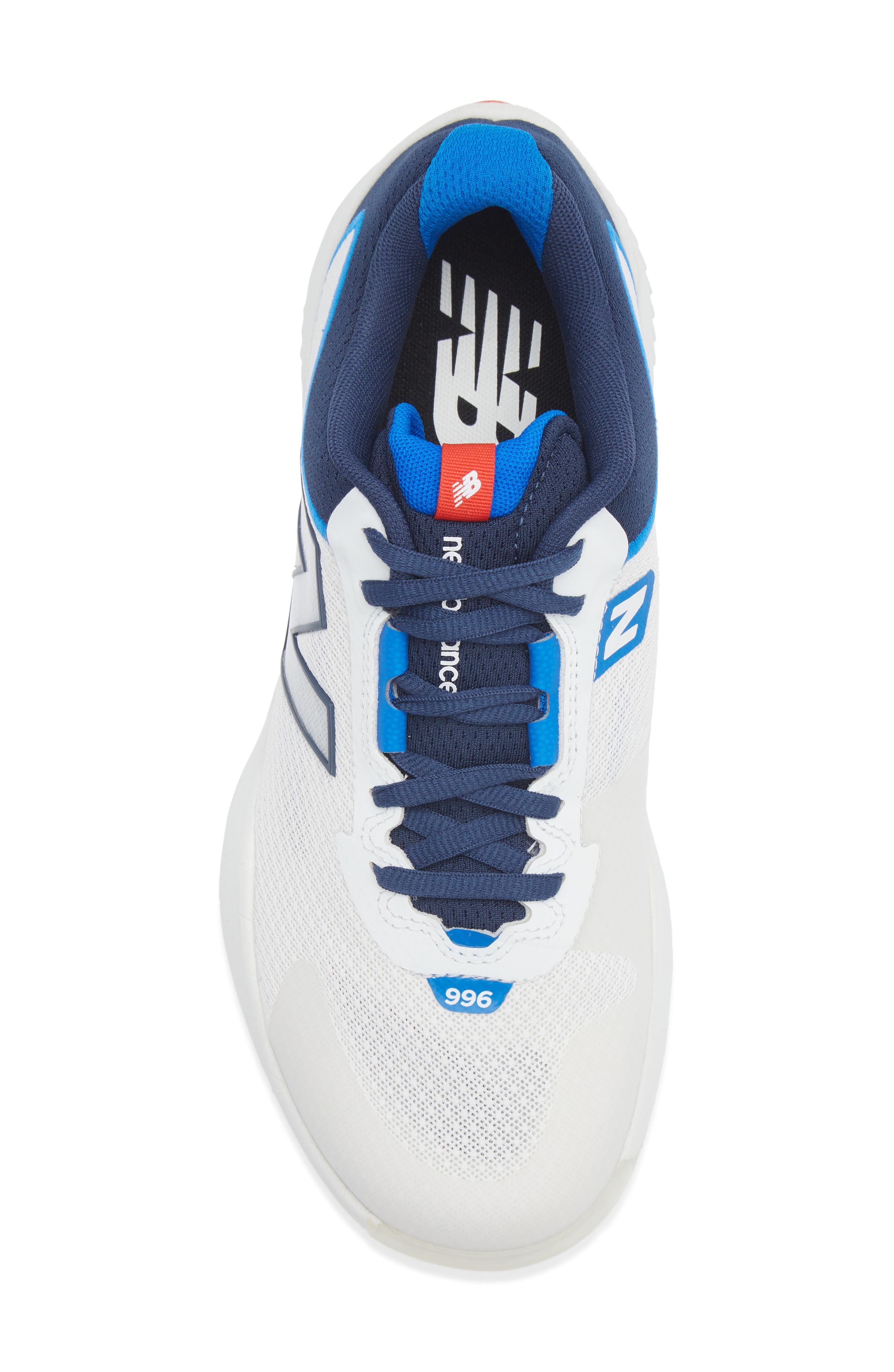 New Balance 996 Tennis Sneaker - Multiple Widths Available, Alternate, color, White/ Navy
