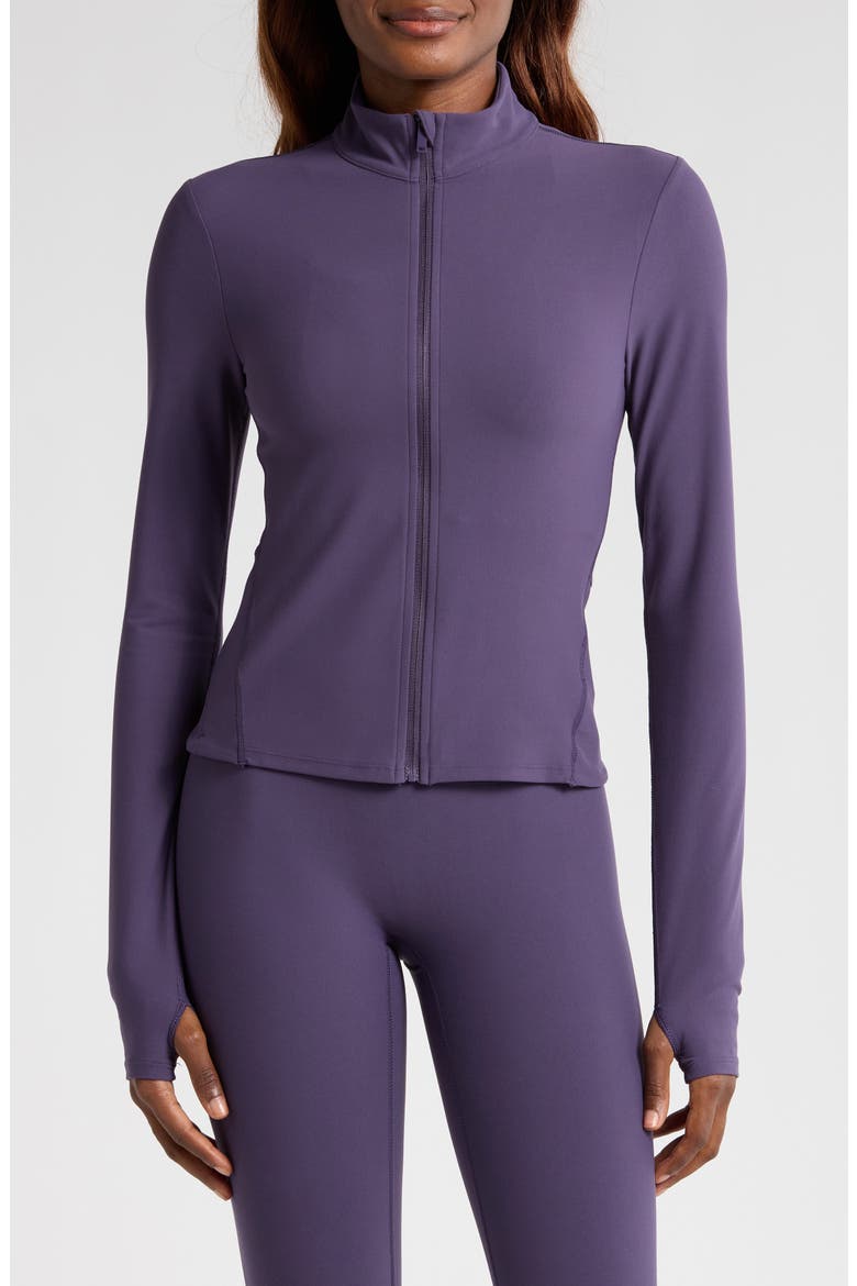 SPANXsmooth™ OnForm Full Zip Jacket, Alternate, color, AUBERGINE