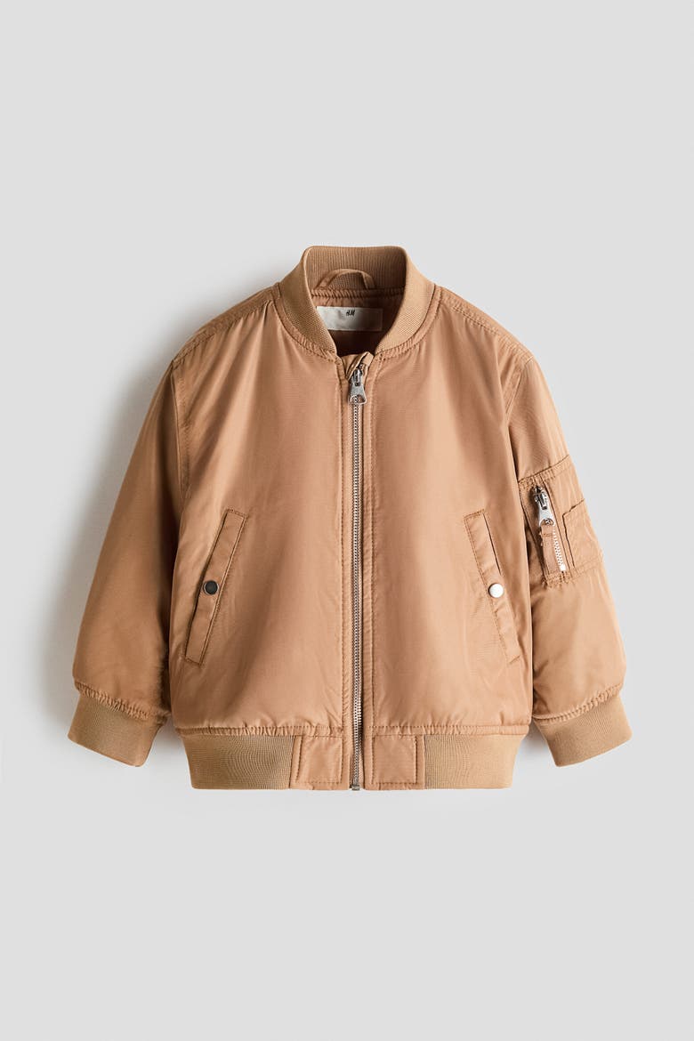 Bomber Jacket, Main, color, Light brown