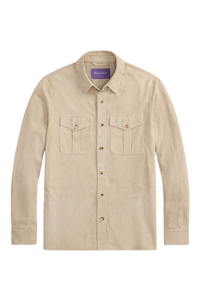 Barron Desert Fade Suede Shirt Jacket, Main, color, CLAY