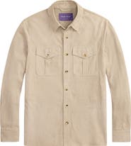 Ralph Lauren Purple Label Barron Desert Fade Suede Shirt Jacket