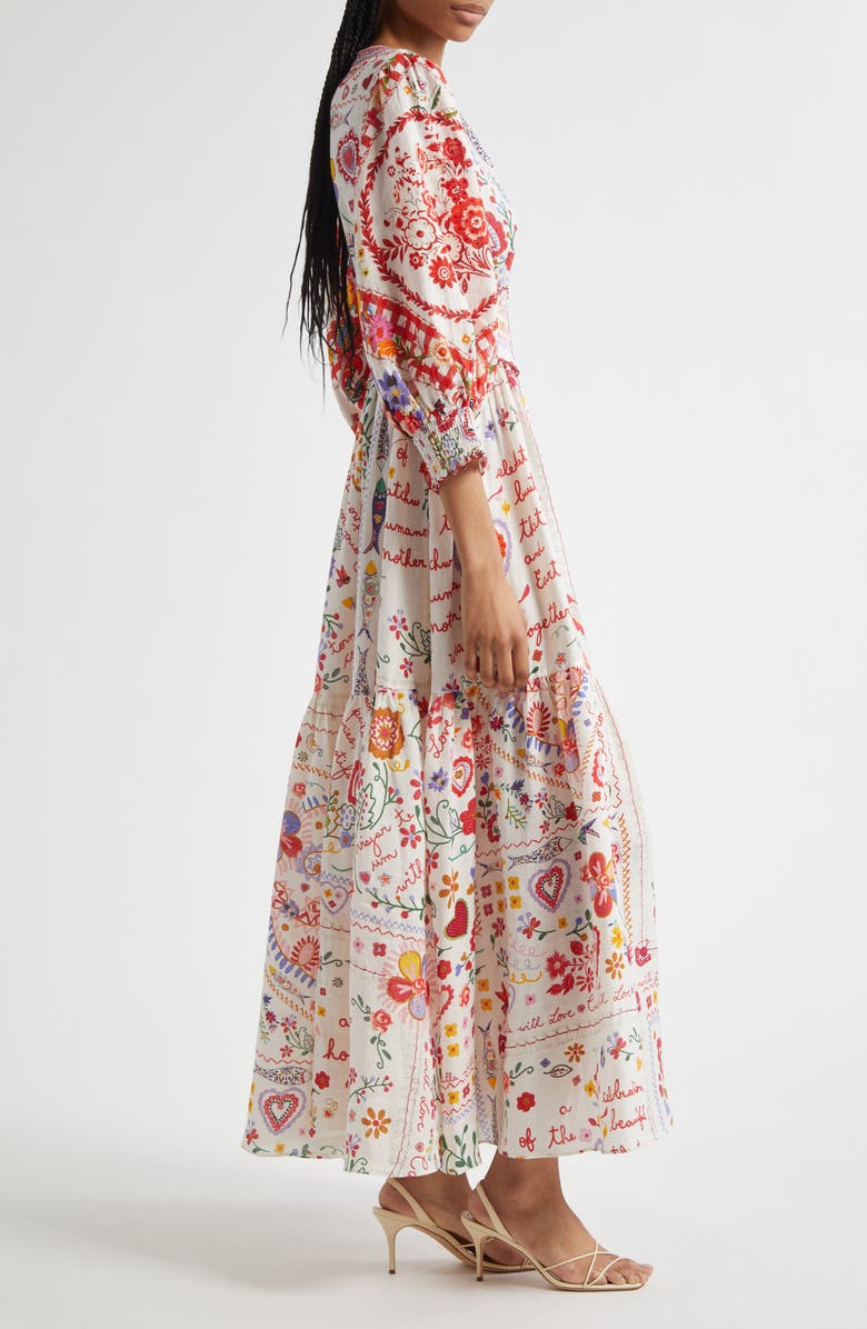 Camilla Shirred Waist Linen Maxi Dress, Alternate, color,