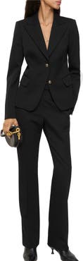 Burberry Grain de Poudre Wool Tailored Trousers