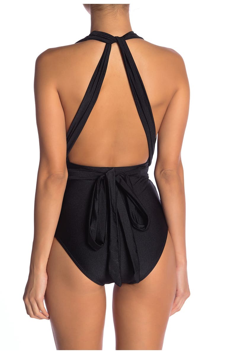 NICOLE MILLER NEW YORK Convertible One-Piece Swimsuit, Alternate, color,