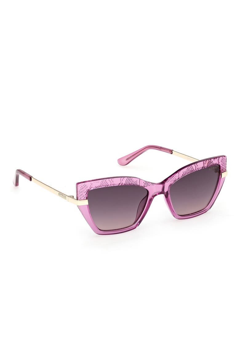 Rectangular Sunglasses, Alternate, color, SHINY VIOLET / GRADIENT SMOKE