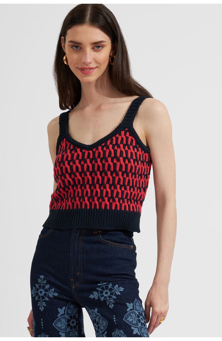 La DoubleJ Winset Crop Top Navy, Main, color, Navy